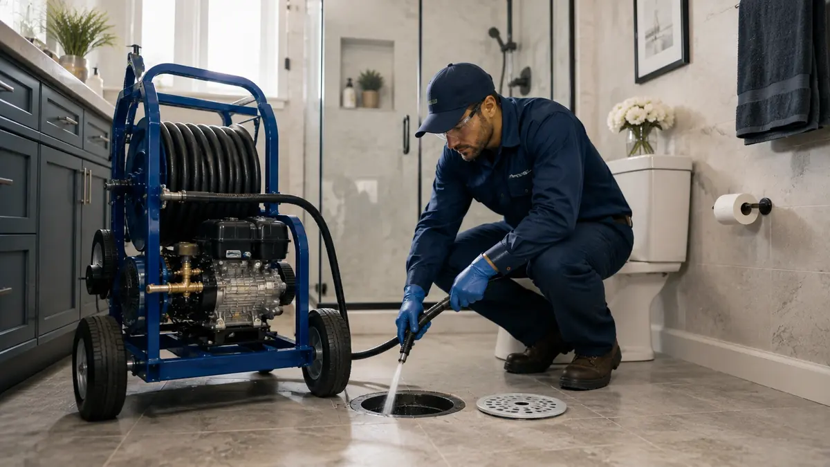 Bathroom Drain Hydro Jetting in Westlake Village