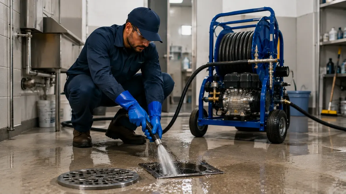 Floor Drain Hydro Jet Cleaning in Westlake Village