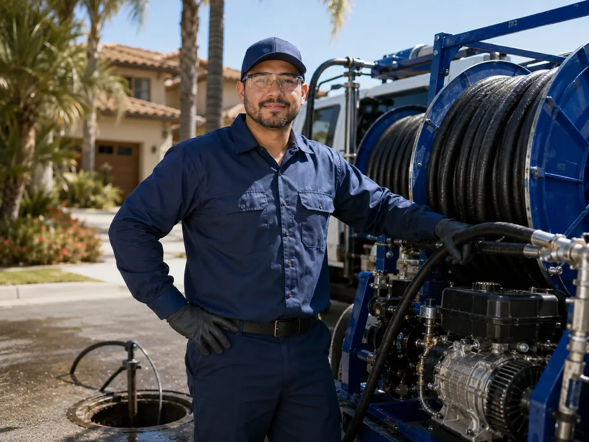 Hydro jet sewer cleaning in Westlake Village