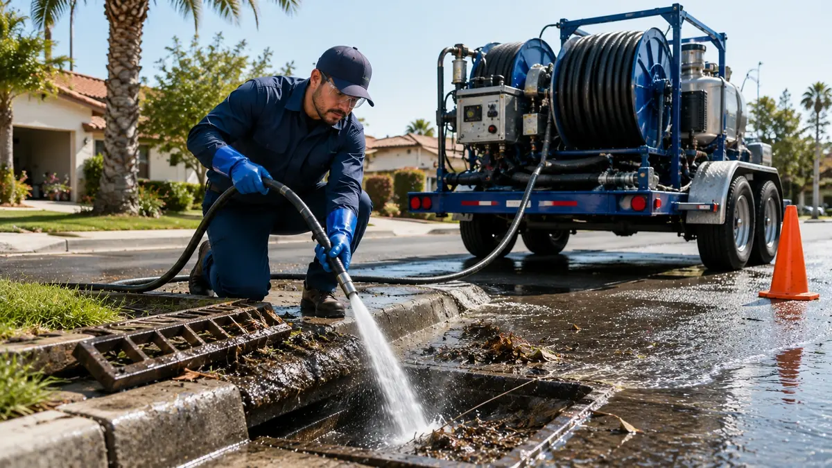 Storm Drain Hydro Jet Cleaning in Westlake Village