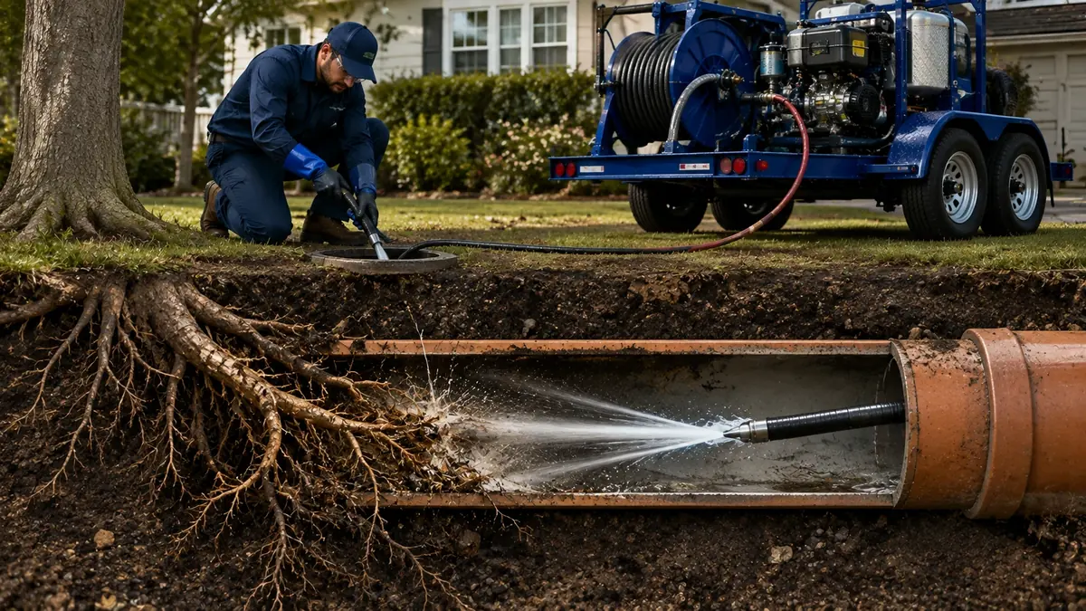 Tree Root Removal with Hydro Jetting in Westlake Village